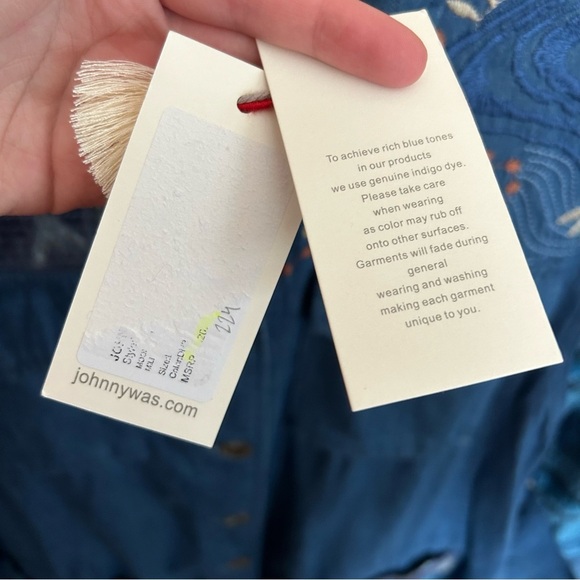 NWT Johnny Was Moonlight Tie-Dye Patchwork Military Jacket Embroidered Size L - Picture 6 of 10